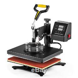 New 5 in 1 Digital Transfer Sublimation Heat Press Machine for T-Shirt Mug 12X10