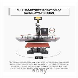 New Heat Press Machine Swing Away Digital Sublimation T-Shirt /Mug/Plate 5 in 1