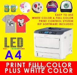 OKI White Toner Ink Laser T Shirt Heat Press Transfer Printer, A4 Size NEAR NEW