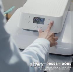 Open Box HTVRONT Auto Heat Press Machine for T Shirts 15x15