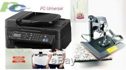 PC UNIVERSAL SUBLIMATION BUNDLE WITH PRINTER, HEAT PRESS For T-SHIRT, Canvas bags