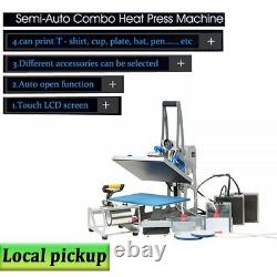 Pickup 9 In 1 Combo 15x15in T-shirt Heat Press Machine for Mug / Pen / Cap Plate