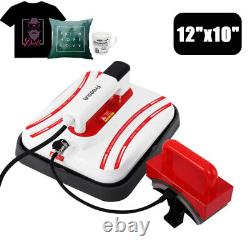Portable Easy Heat Press Machine 12'' x 10'' for T Shirts Shoes Bags Hats