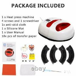 Portable T-Shirt Heat Press Machine Mat Sublimation Printer DIY 12×10