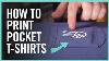 Printing Pocket T Shirts Print On Above And Under The Pocket With A Heat Press