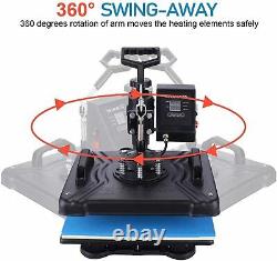 Pro 5 in 1 Heat Press Tshirt Heat Transfer Machine Combo Multifunctional Swing'/