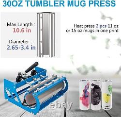Pro Heat Press 15x12 Inch 8in1 combo Heat Press Machine with 30 OZ Tumbler Press