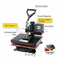 Professional 900W T Shirt Press w 12x10in Heat Pad 360 Swivel Heat Press Machine
