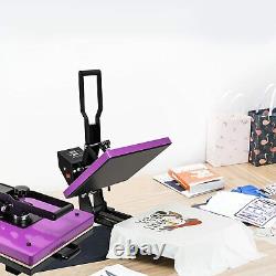 Purple Digital Heat Press Transfer T-Shirt Sublimation Press Machine DIY 15 x 15