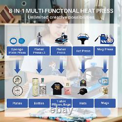 Roomark 15x15 Heat Press Machine 8 in 1+ 30 OZ Tumbler Mug Press Sublimation