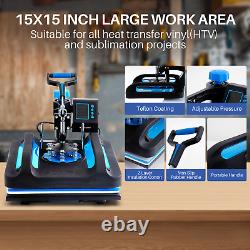 Roomark 15x15 Heat Press Machine 8 in 1+ 30 OZ Tumbler Mug Press Sublimation