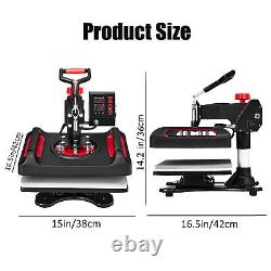 Swing Away Digital Heat Press 12x15in T-shirt Sublimation Transfer Machine US