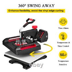 Swing Away Digital Heat Press 12x15in T-shirt Sublimation Transfer Machine US