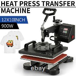 T-Shirt Heat Press Sublimation Transfer Machine 12 x 10 360 Degree Swing Away