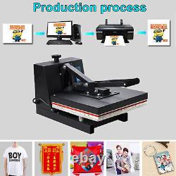 T-Shirt Sublimation Press Machine Clamshell Heat Press Transfer 16x 24 2800W