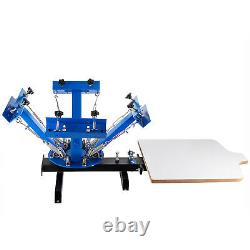 T-shirt 4 Color Screen Printing Press Machine Silk Screening Pressing 1 Station