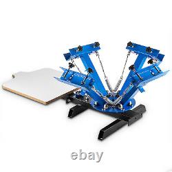 T-shirt 4 Color Screen Printing Press Machine Silk Screening Pressing 1 Station