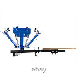 T-shirt 4 Color Screen Printing Press Machine Silk Screening Pressing 1 Station