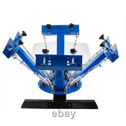 T-shirt 4 Color Screen Printing Press Machine Silk Screening Pressing 1 Station