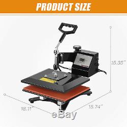 Teflon 12x10 Clamshell Heat Press Transfer Digital Sublimation Machine T-shirt