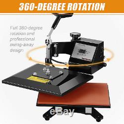 Teflon 12x10 Clamshell Heat Press Transfer Digital Sublimation Machine T-shirt