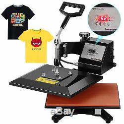 Teflon 12x10 Clamshell Heat Press Transfer Digital Sublimation Machine T-shirt