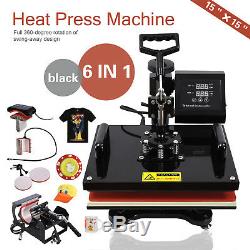 Teflon 15X15 Digital Heat Press Machine Transfer Sublimation T Shirt Mug Plate