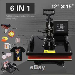 Teflon 6in1 12X15 Digital Heat Press Machine Transfer Sublimation T Shirt Mug