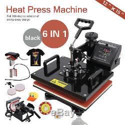 Teflon 6in1 12X15 Digital Heat Press Machine Transfer Sublimation T Shirt Mug