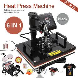 Teflon 6in1 12X15 Digital Heat Press Machine Transfer Sublimation T Shirt Mug