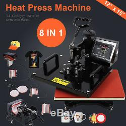 Teflon 8in1 12X15 Digital Heat Press Machine Transfer Sublimation T Shirt Mug
