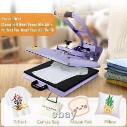UOKRR Heat Press Machine 15 15 Sublimation Printer Transfer for DIY T-shirt