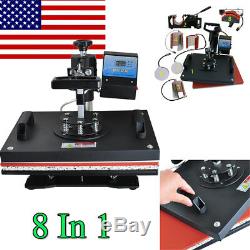 USA8In1 1250W Digital Transfer Sublimation Heat Press Machine T-Shirt Mug Hat