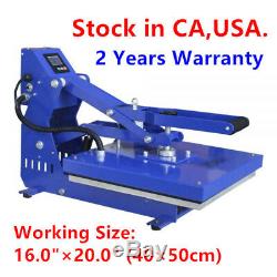 USA! 16 x 20 Clamshell Auto Open t Shirt Heat Press Machine Horizontal Version