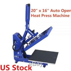 USA-16 x 20 Heat Press Machine for T-shirt Pillowcase Clamshell Horizontal