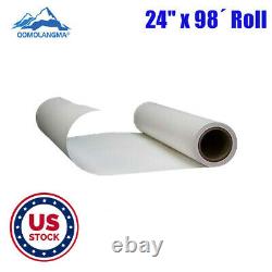 USA 24 x 98´ Roll White Color Print and Cut Heat Transfer Vinyl HTV For T-shirt