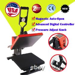 USA Magnetic Auto-Open Heat Press Machine T-Shirt Sublimation Transfer