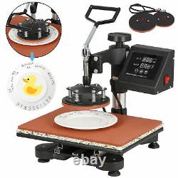 USED 5 in 1 Heat Press Machine For T-Shirts 12x15 Combo Kit Sublimation Swing
