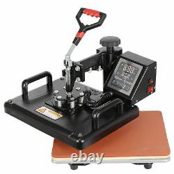 USED 6 in 1 Heat Press Machine For T-Shirts 12x15 Combo Kit Sublimation Swing