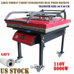 US 110V Large Format T-shirt Sublimation Heat Press Machine 6000W 23.6 x 31.4