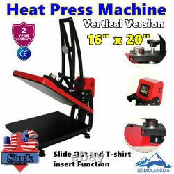 US Clamshell Sublimation T-shirt 16 x 20 Heat Press Machine Vertical Version