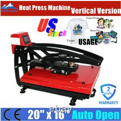 US STOCK 110V 16 x 20 Auto Open T-shirt Heat Press Transfer Printing Machine