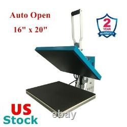 US Stock 110V 16 x 20 Auto Open Heat Press DIY T-shirt Heat Transfer Machine