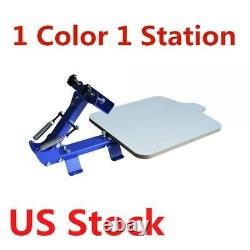 US Stock 1 Color 1 Station Silk Screen Printing Machine T-Shirt Press Printer