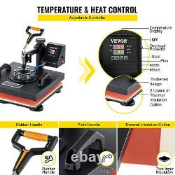 VEVOR 15x15 T-Shirt Heat Press Transfer 6IN1 Combo Digital Mug Plate Pressing
