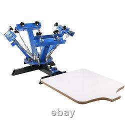 VEVOR 4 Color 1 Station Silk Screen Printing Machine Carousel T-Shirt Pressing