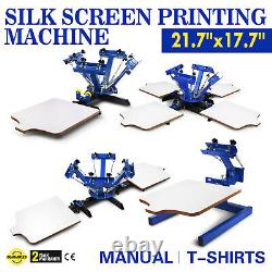 VEVOR 4 Color 2 Station Silk Screen Printing Machine Press Equipment T-Shirt DIY