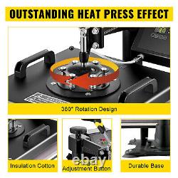 VEVOR 5in1 Heat Press 15x15in with 28in Vinyl Cutter Plotter T-Shirt Printer