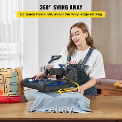 VEVOR Digital Heat Press 15x15 T-shirt Sublimation Transfer Machine Swing Away