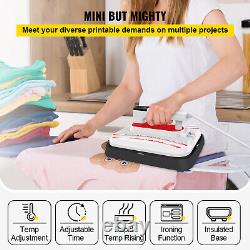 VEVOR Heat Press Machine 12x10in Easy Portable Digital Mini Transfer T-shirt DIY